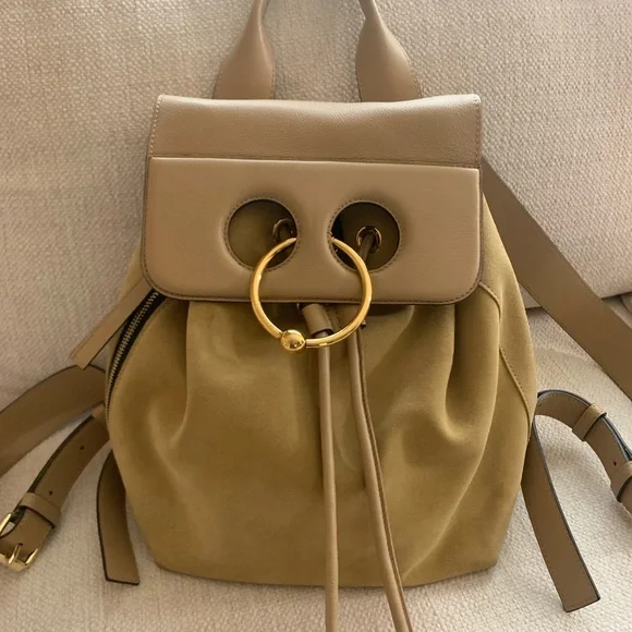 JW ANDERSON Tan Backpack with Gold Accents - Picture 7 of 16